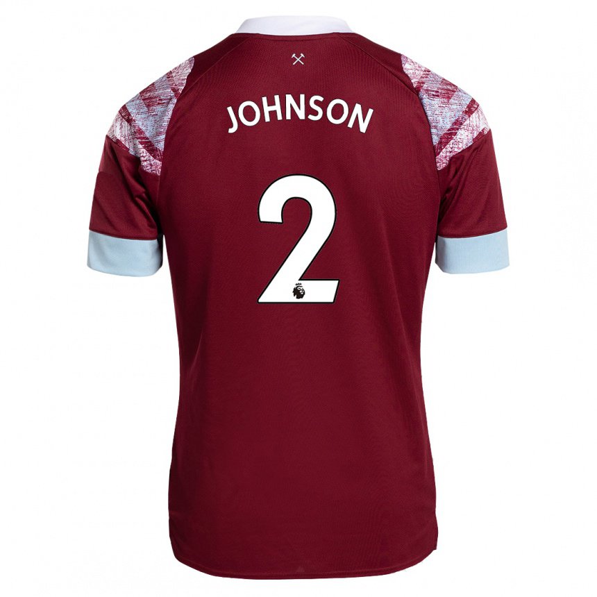 Damen Ben Johnson #2 Rotwein Heimtrikot Trikot 2022/23 T-shirt Österreich