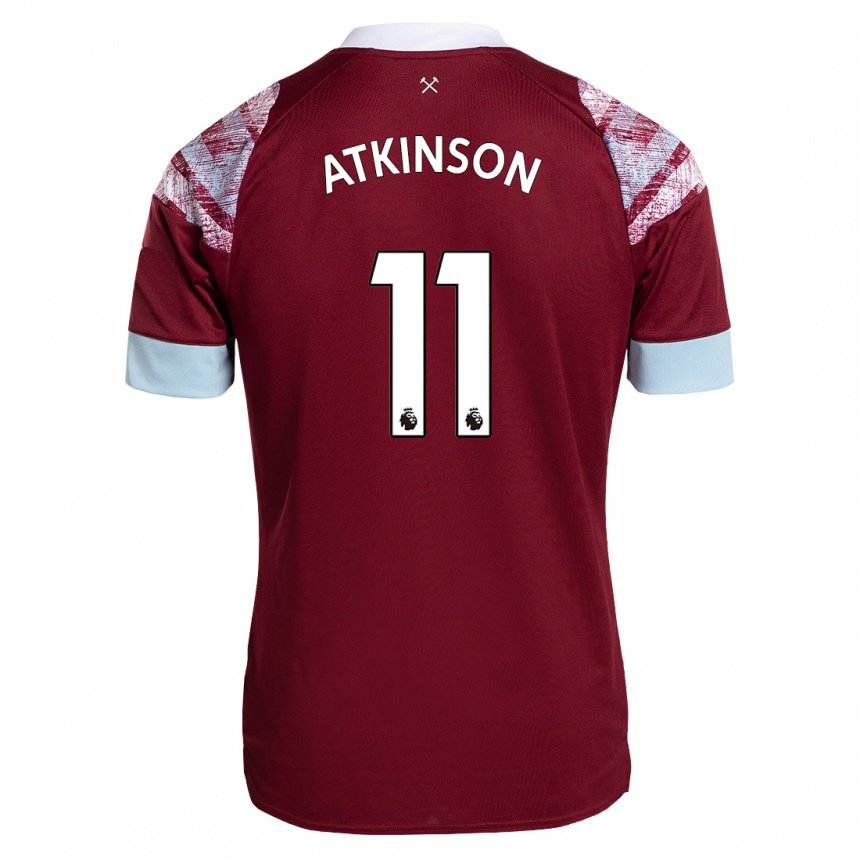 Damen Izzy Atkinson #11 Rotwein Heimtrikot Trikot 2022/23 T-shirt Österreich