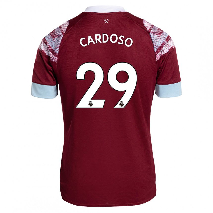 Damen Goncalo Cardoso #29 Rotwein Heimtrikot Trikot 2022/23 T-shirt Österreich