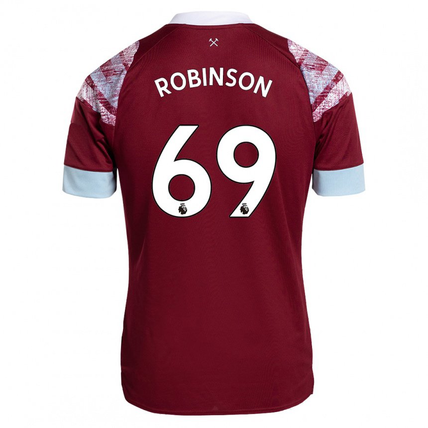 Damen Junior Robinson #69 Rotwein Heimtrikot Trikot 2022/23 T-shirt Österreich