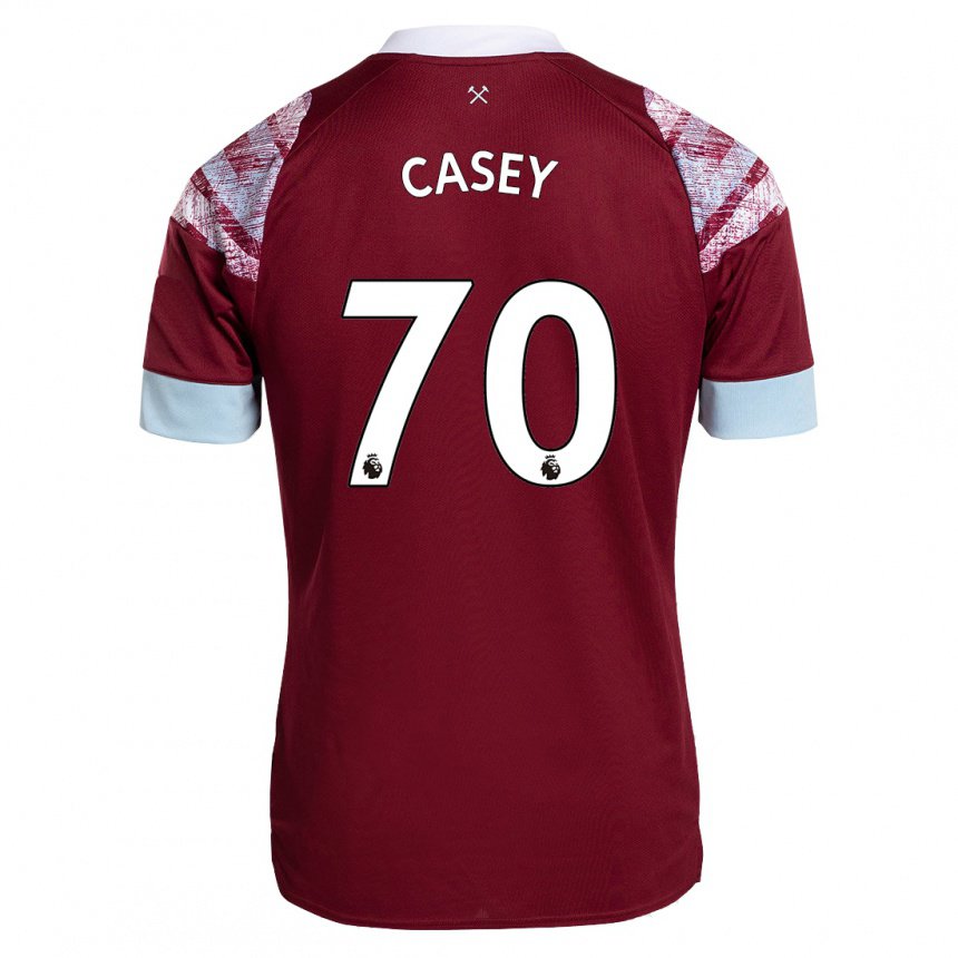 Damen Kaelan Casey #70 Rotwein Heimtrikot Trikot 2022/23 T-shirt Österreich