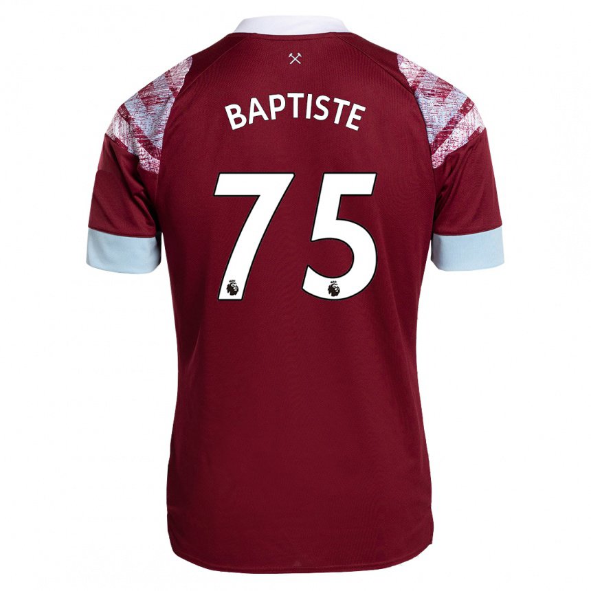Damen Jamal Baptiste #75 Rotwein Heimtrikot Trikot 2022/23 T-shirt Österreich