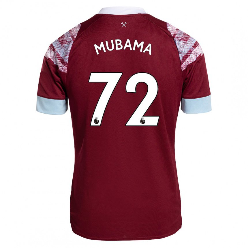 Damen Divin Mubama #72 Rotwein Heimtrikot Trikot 2022/23 T-shirt Österreich