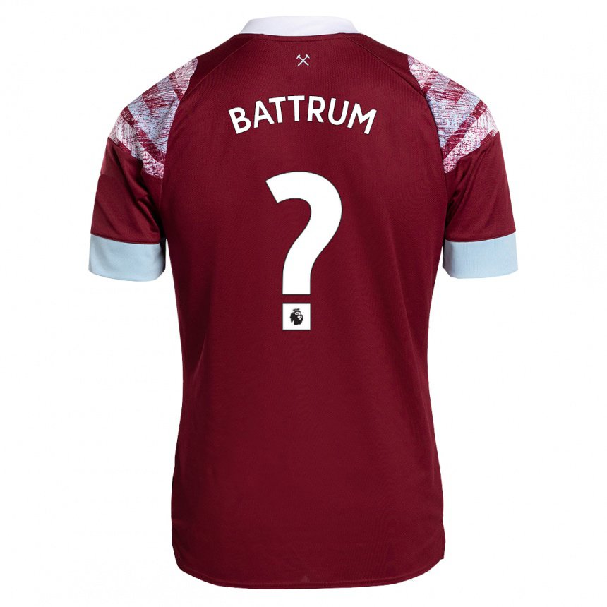 Damen Ryan Battrum #0 Rotwein Heimtrikot Trikot 2022/23 T-shirt Österreich