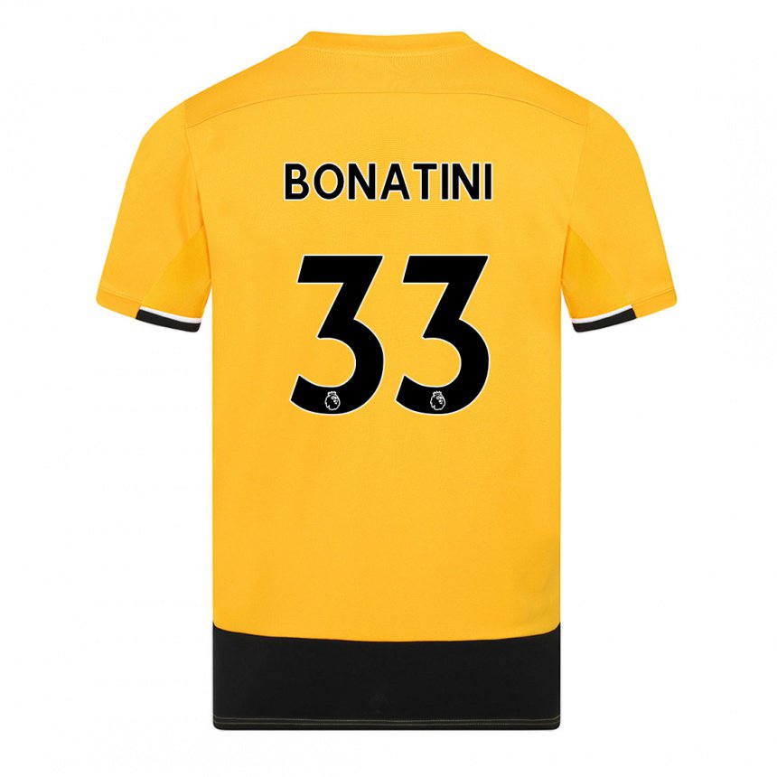 Damen Leo Bonatini #33 Gelb Schwarz Heimtrikot Trikot 2022/23 T-shirt Österreich