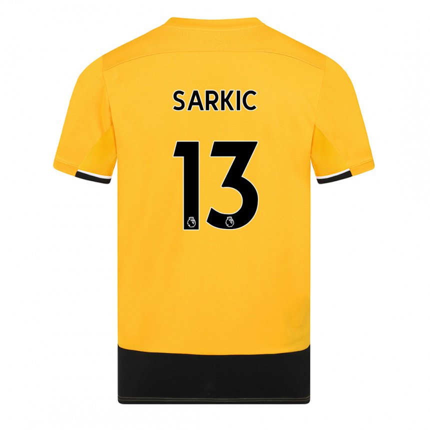 Damen Matija Sarkic #13 Gelb Schwarz Heimtrikot Trikot 2022/23 T-shirt Österreich