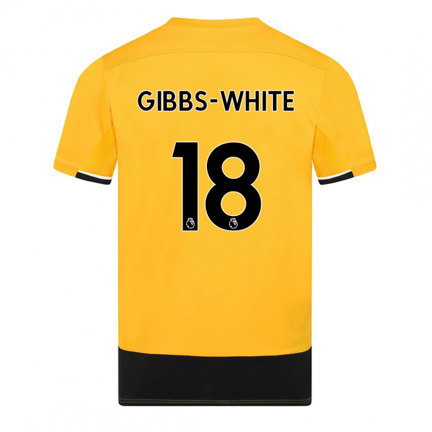 Damen Morgan Gibbs-white #18 Gelb Schwarz Heimtrikot Trikot 2022/23 T-shirt Österreich