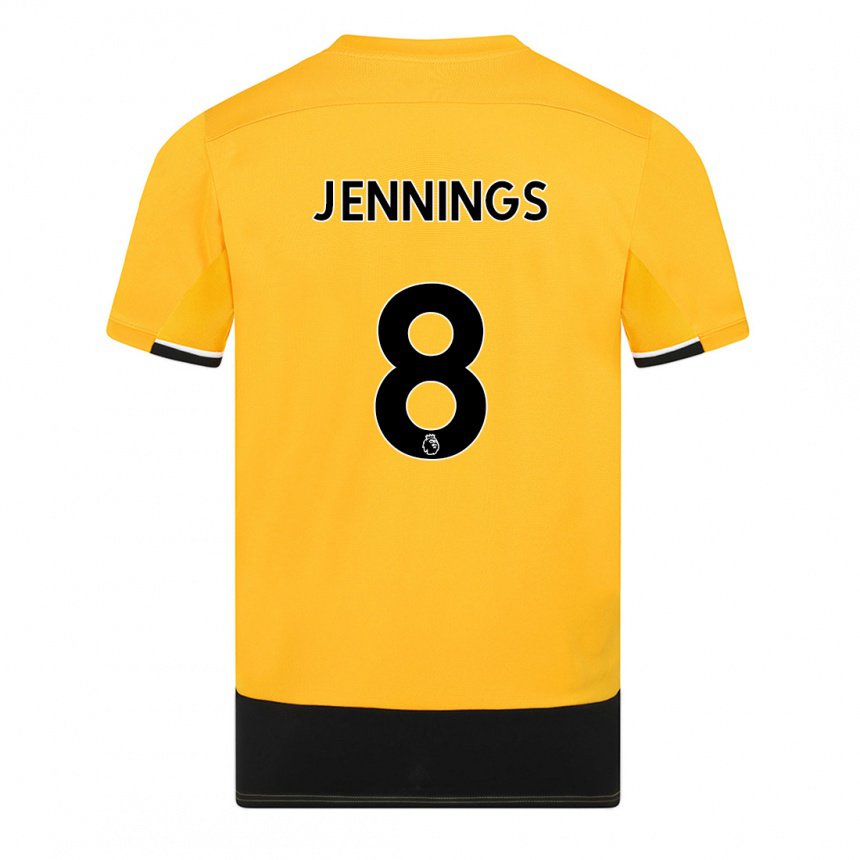 Damen Shannie Jennings #8 Gelb Schwarz Heimtrikot Trikot 2022/23 T-shirt Österreich