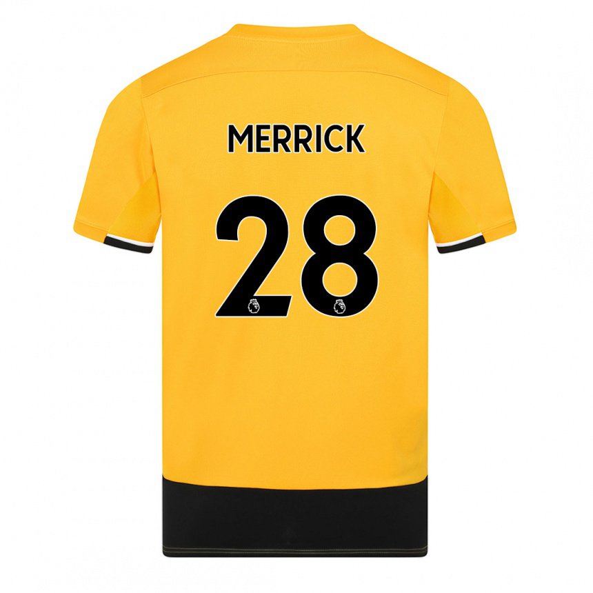 Damen Beth Merrick #28 Gelb Schwarz Heimtrikot Trikot 2022/23 T-shirt Österreich
