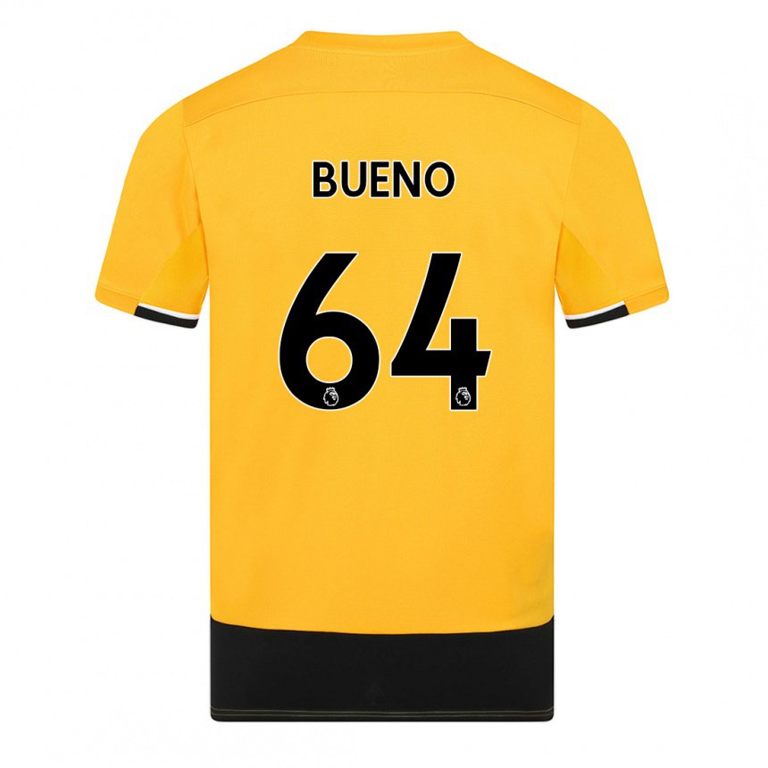 Damen Hugo Bueno #64 Gelb Schwarz Heimtrikot Trikot 2022/23 T-shirt Österreich