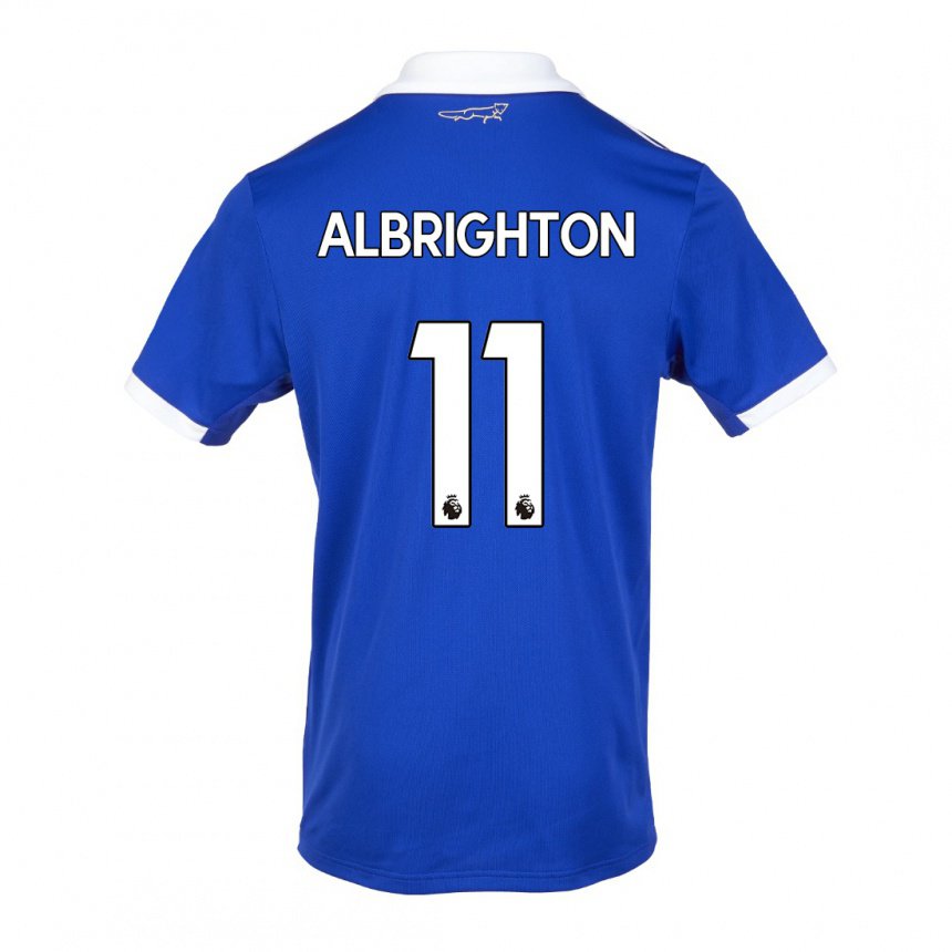 Damen Marc Albrighton #11 Blau Weiss Heimtrikot Trikot 2022/23 T-shirt Österreich