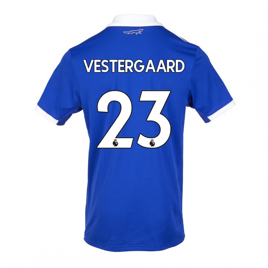 Damen Jannik Vestergaard #23 Blau Weiss Heimtrikot Trikot 2022/23 T-shirt Österreich