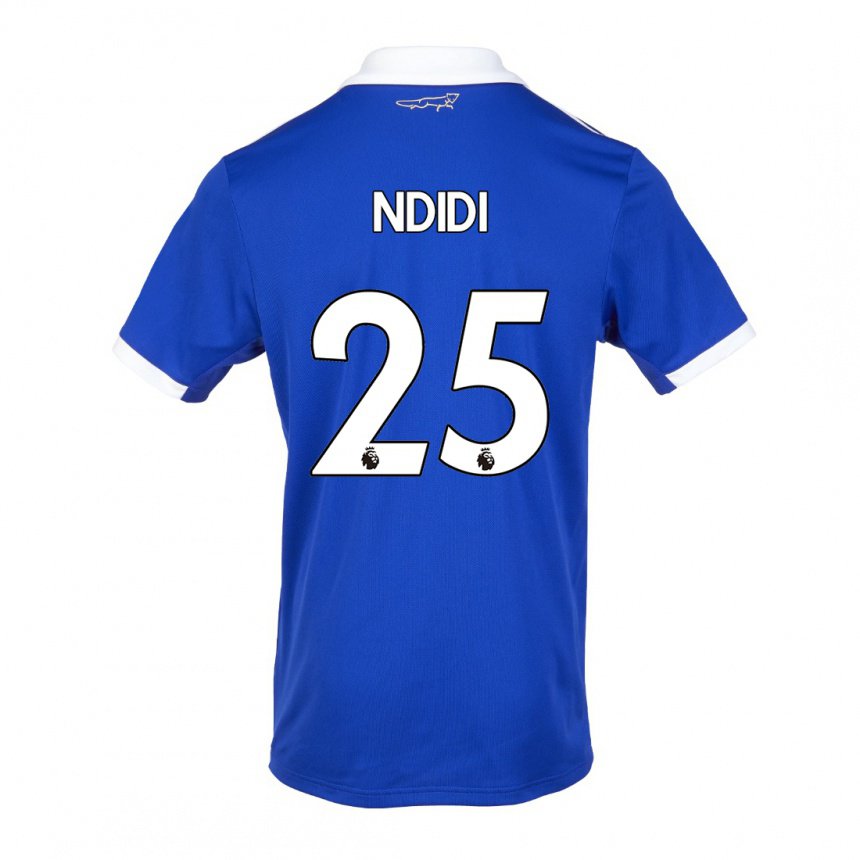 Damen Wilfred Ndidi #25 Blau Weiss Heimtrikot Trikot 2022/23 T-shirt Österreich