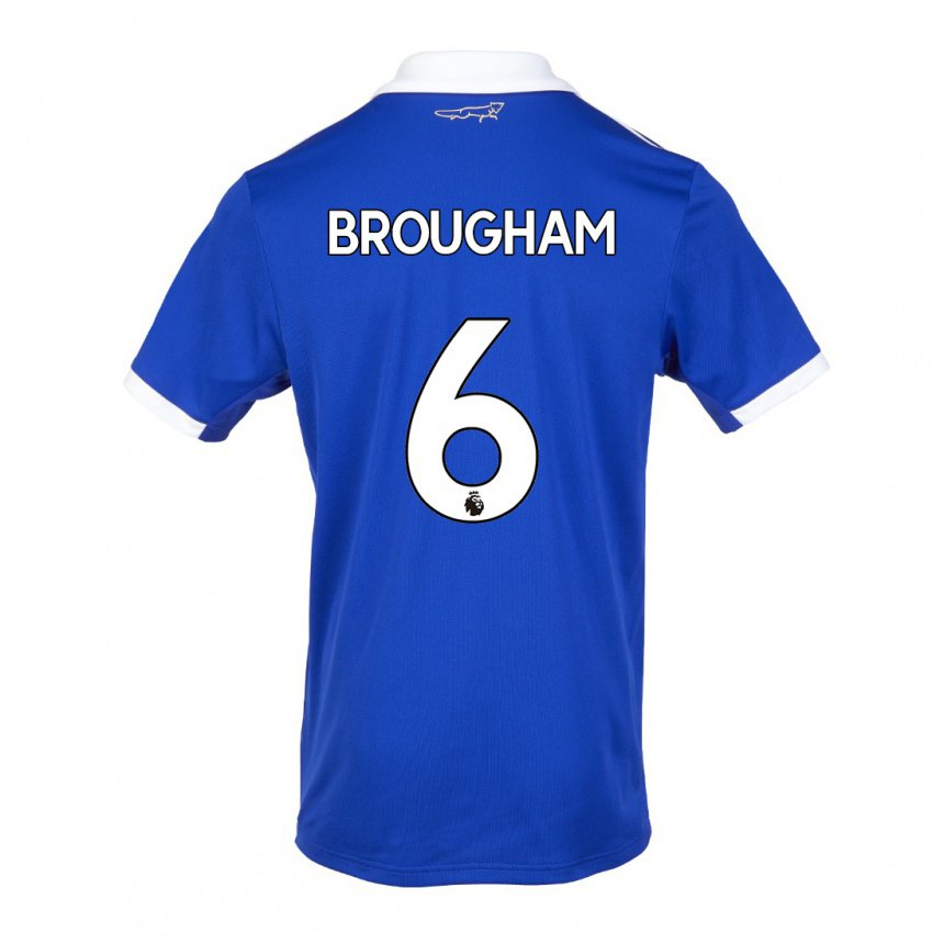 Damen Georgia Brougham #6 Blau Weiss Heimtrikot Trikot 2022/23 T-shirt Österreich