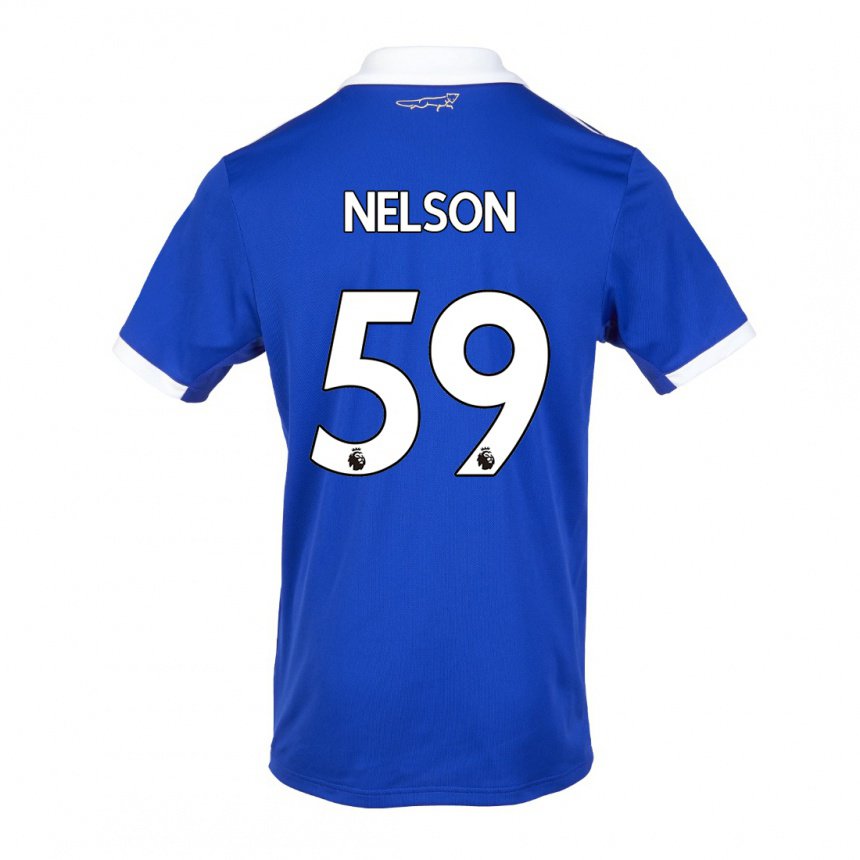 Damen Ronny Nelson #59 Blau Weiss Heimtrikot Trikot 2022/23 T-shirt Österreich
