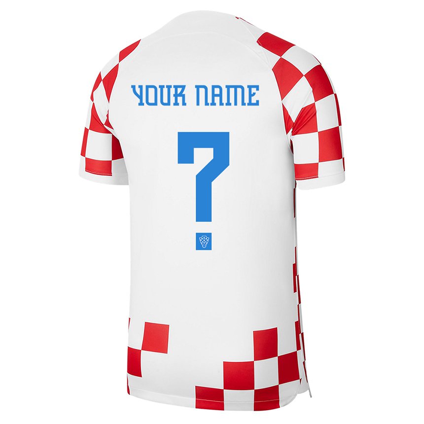 Kinder Kroatische Ihren Namen #0 Rot-weiss Heimtrikot Trikot 22-24 T-shirt Österreich