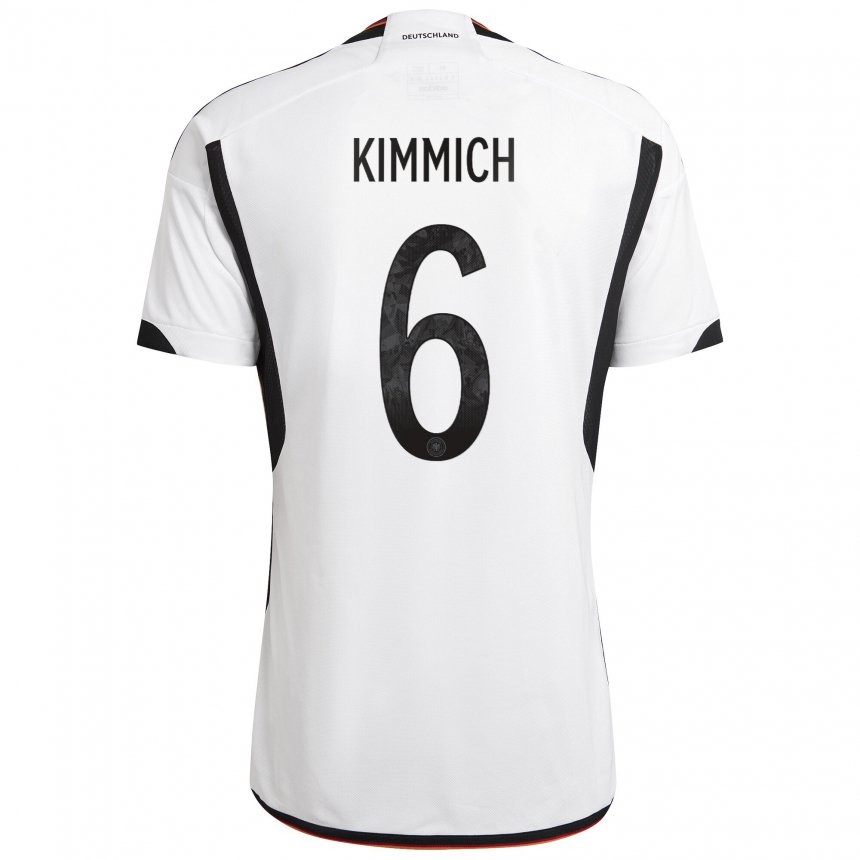 Kinder Deutsche Joshua Kimmich #6 Weiß Schwarz Heimtrikot Trikot 22-24 T-shirt Österreich