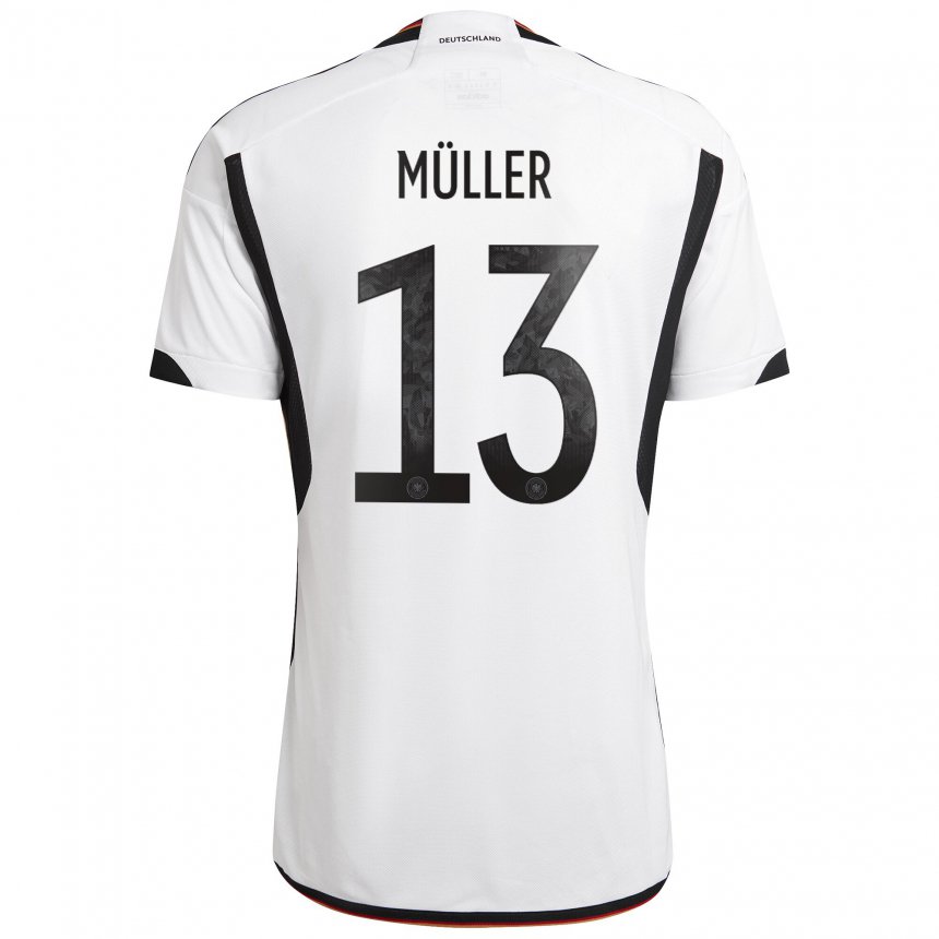 Kinder Deutsche Thomas Muller #13 Weiß Schwarz Heimtrikot Trikot 22-24 T-shirt Österreich