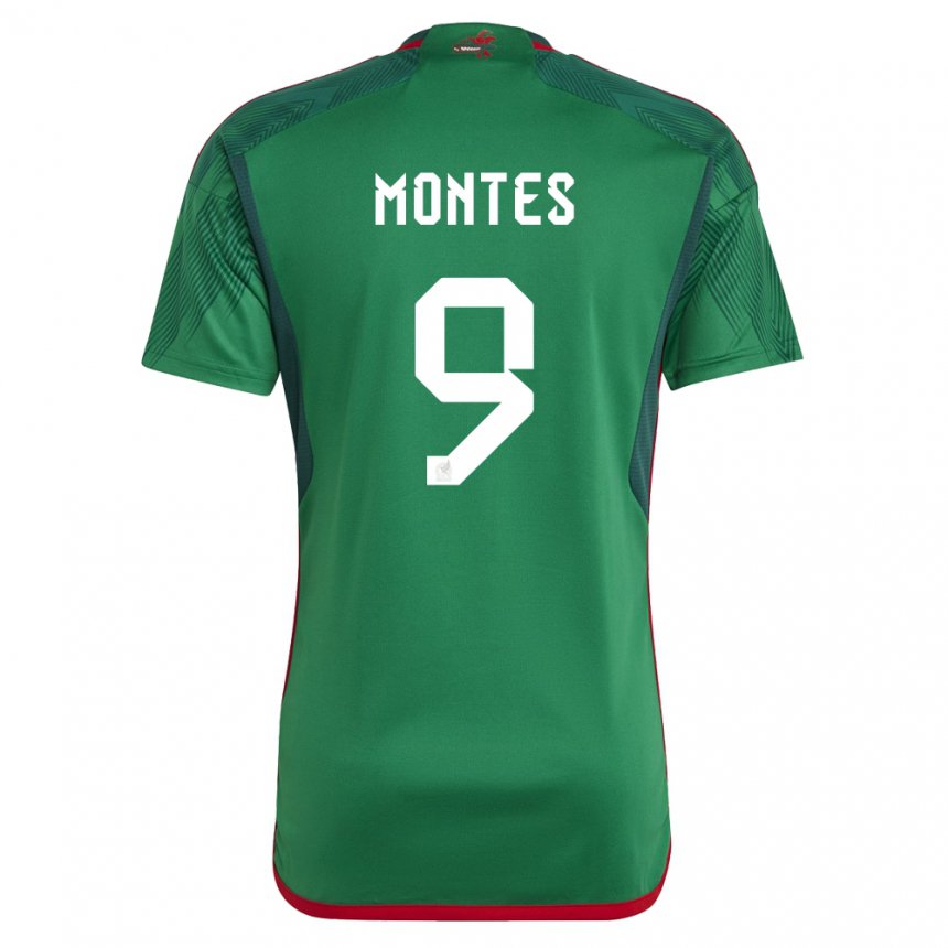 Kinder Mexikanische Cesar Montes #9 Grün Heimtrikot Trikot 22-24 T-shirt Österreich