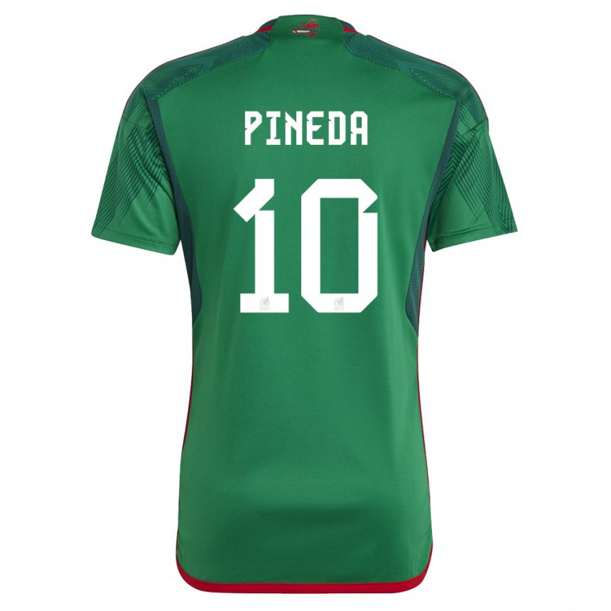 Kinder Mexikanische Orbelin Pineda #10 Grün Heimtrikot Trikot 22-24 T-shirt Österreich