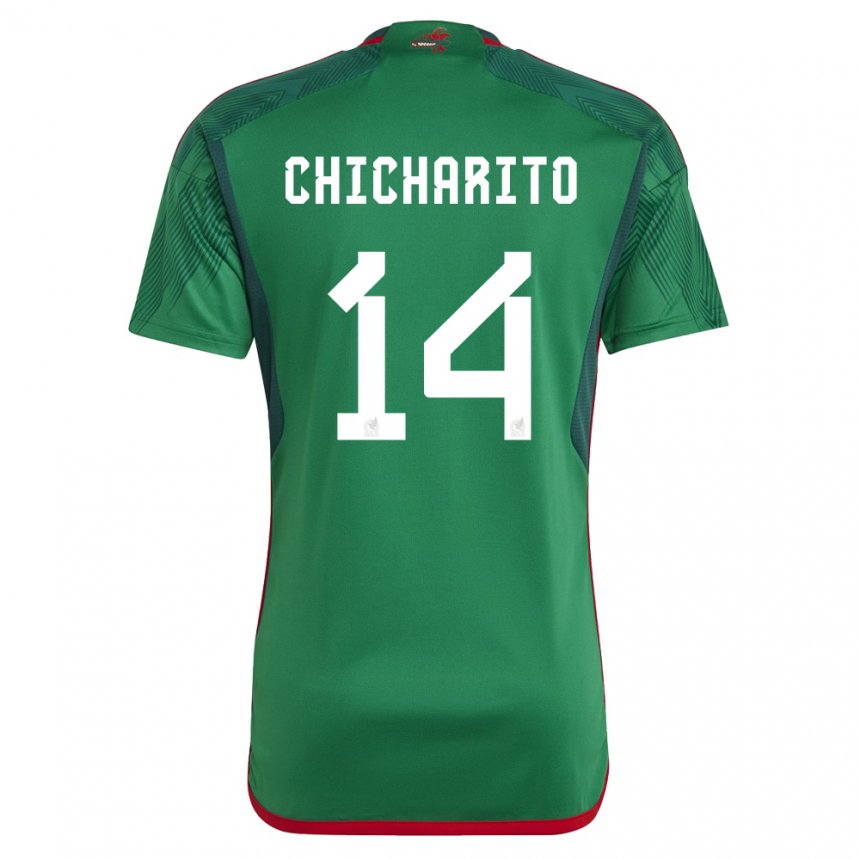 Kinder Mexikanische Chicharito #14 Grün Heimtrikot Trikot 22-24 T-shirt Österreich