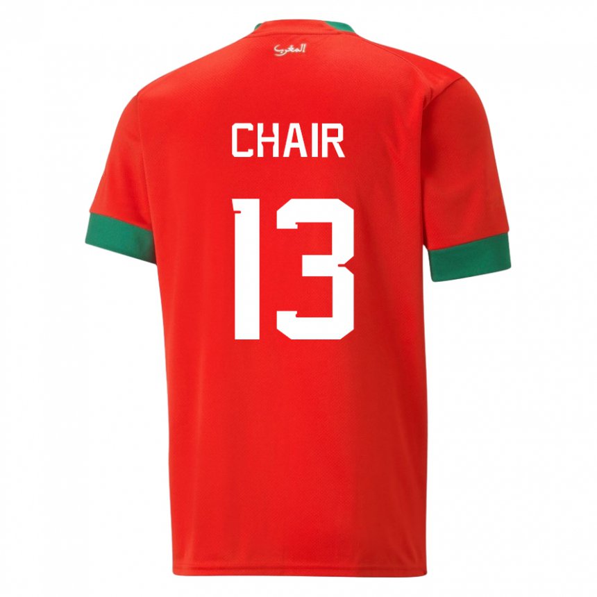 Kinder Marokkanische Iliass Chair #13 Rot Heimtrikot Trikot 22-24 T-shirt Österreich