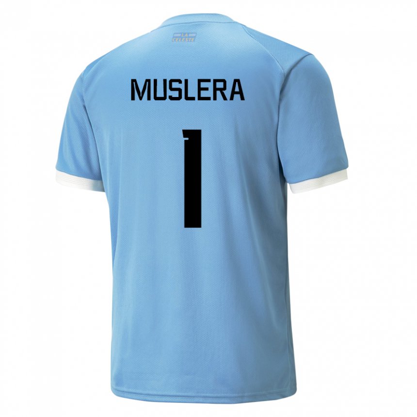Kinder Uruguayische Fernando Muslera #1 Blau Heimtrikot Trikot 22-24 T-shirt Österreich