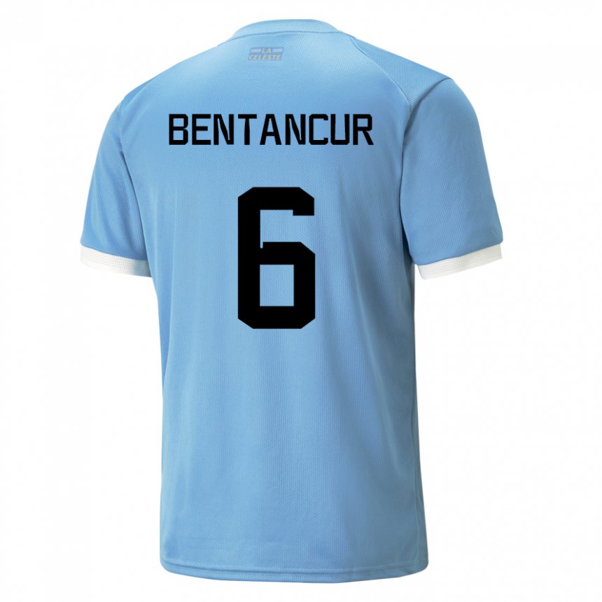 Kinder Uruguayische Rodrigo Bentancur #6 Blau Heimtrikot Trikot 22-24 T-shirt Österreich