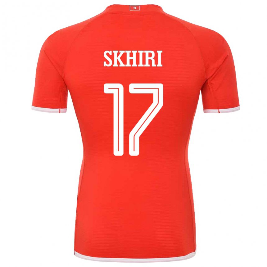 Kinder Tunesische Ellyes Skhiri #17 Rot Heimtrikot Trikot 22-24 T-shirt Österreich