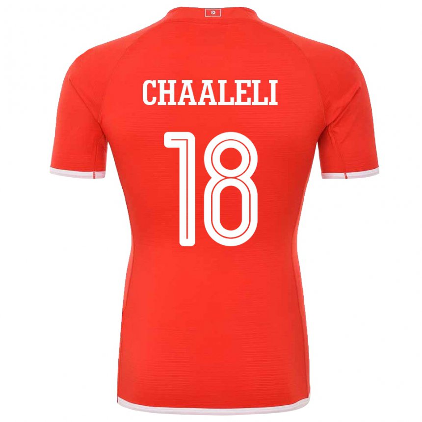 Kinder Tunesische Ghaliene Chaaleli #18 Rot Heimtrikot Trikot 22-24 T-shirt Österreich
