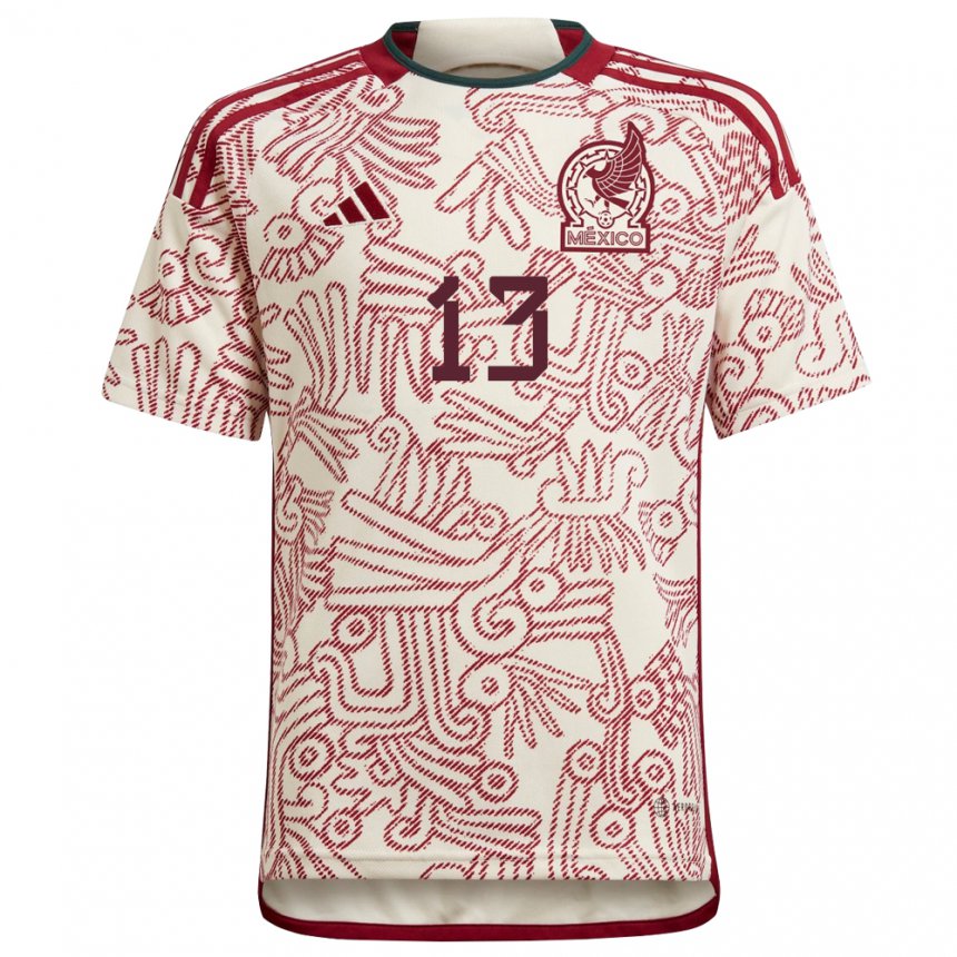 Kinder Mexikanische Guillermo Ochoa #13 Wunder Weiß Rot Auswärtstrikot Trikot 22-24 T-shirt Österreich