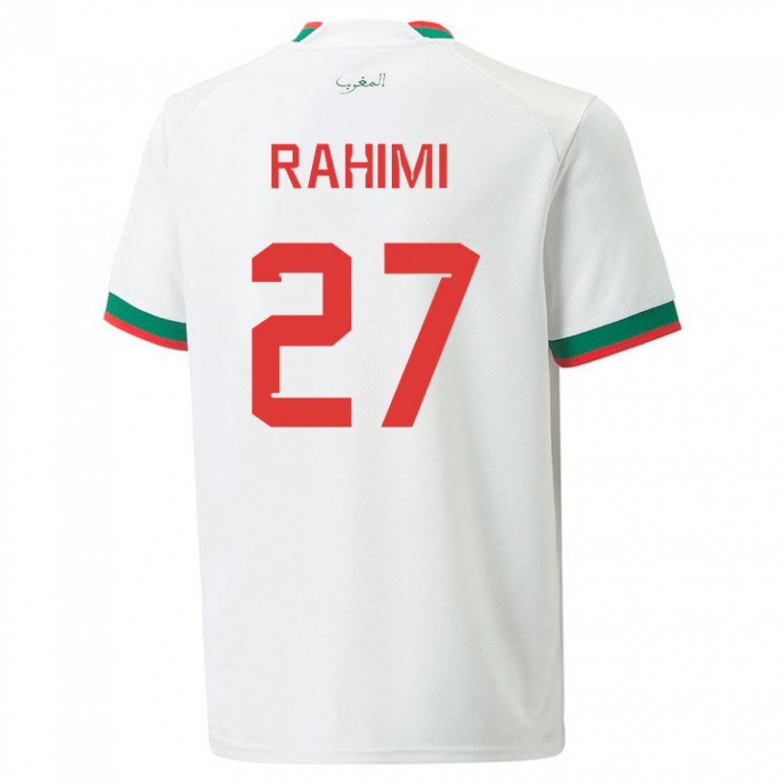Kinder Marokkanische Soufiane Rahimi #27 Weiß Auswärtstrikot Trikot 22-24 T-shirt Österreich