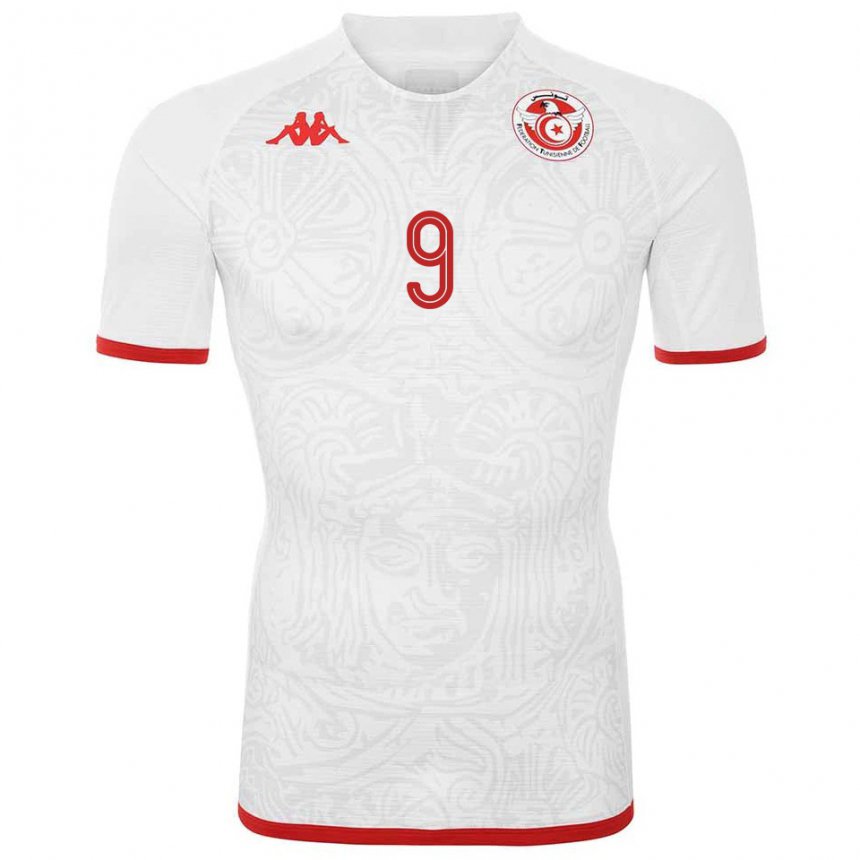 Kinder Tunesische Mortadha Ben Ouanes #9 Weiß Auswärtstrikot Trikot 22-24 T-shirt Österreich