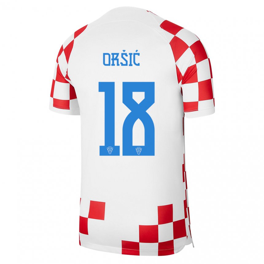 Herren Kroatische Mislav Orsic #18 Rot-weiss Heimtrikot Trikot 22-24 T-shirt Österreich