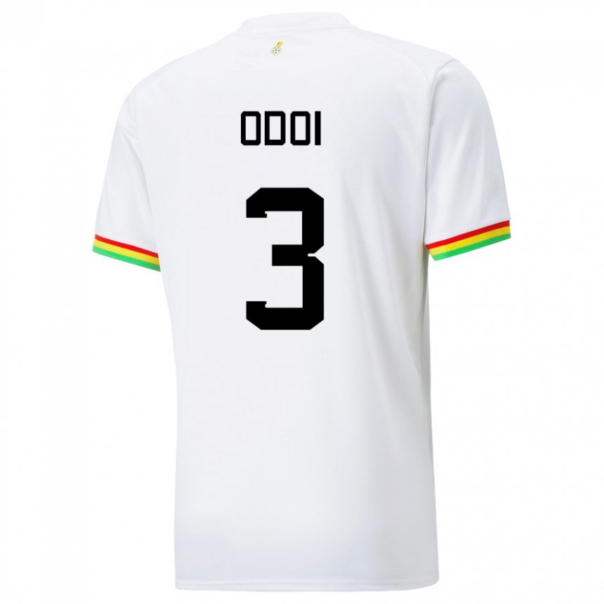 Herren Ghanaische Denis Odoi #3 Weiß Heimtrikot Trikot 22-24 T-shirt Österreich