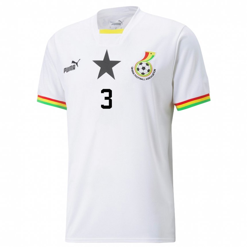 Herren Ghanaische Denis Odoi #3 Weiß Heimtrikot Trikot 22-24 T-shirt Österreich