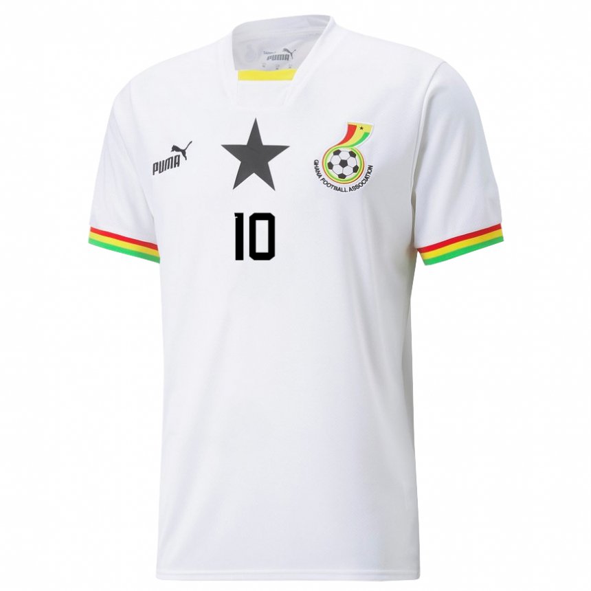 Herren Ghanaische Andre Ayew #10 Weiß Heimtrikot Trikot 22-24 T-shirt Österreich