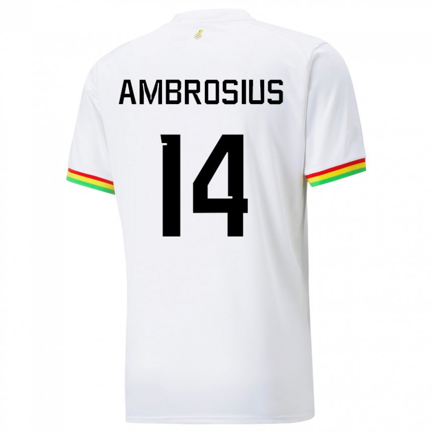 Herren Ghanaische Stephan Ambrosius #14 Weiß Heimtrikot Trikot 22-24 T-shirt Österreich