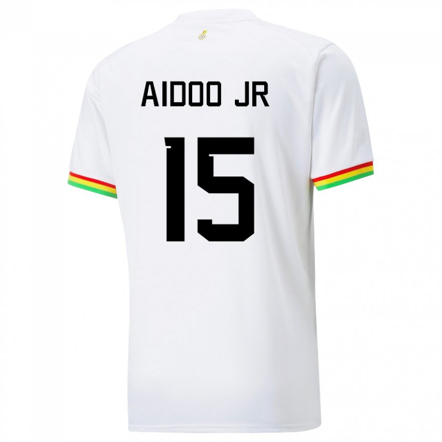 Herren Ghanaische Joseph Aidoo #15 Weiß Heimtrikot Trikot 22-24 T-shirt Österreich