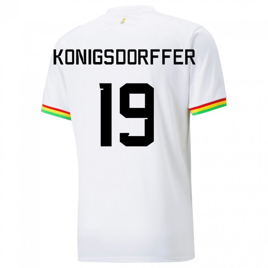 Herren Ghanaische Ransford-yeboah Konigsdorffer #19 Weiß Heimtrikot Trikot 22-24 T-shirt Österreich