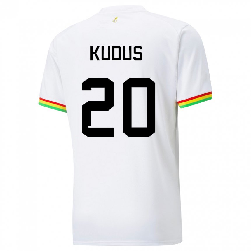 Herren Ghanaische Mohammed Kudus #20 Weiß Heimtrikot Trikot 22-24 T-shirt Österreich