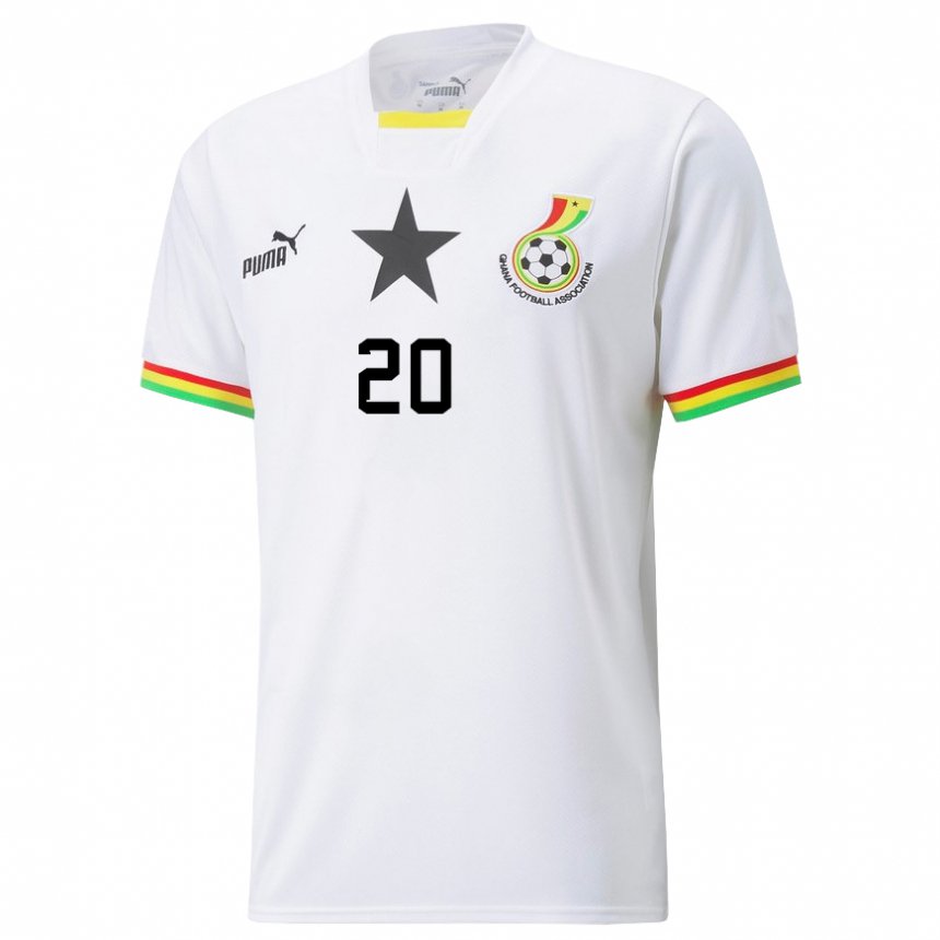 Herren Ghanaische Mohammed Kudus #20 Weiß Heimtrikot Trikot 22-24 T-shirt Österreich