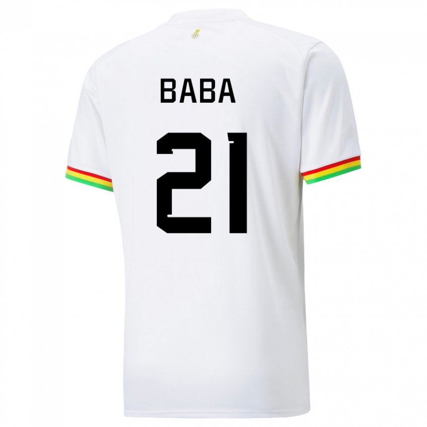 Herren Ghanaische Iddrisu Baba #21 Weiß Heimtrikot Trikot 22-24 T-shirt Österreich