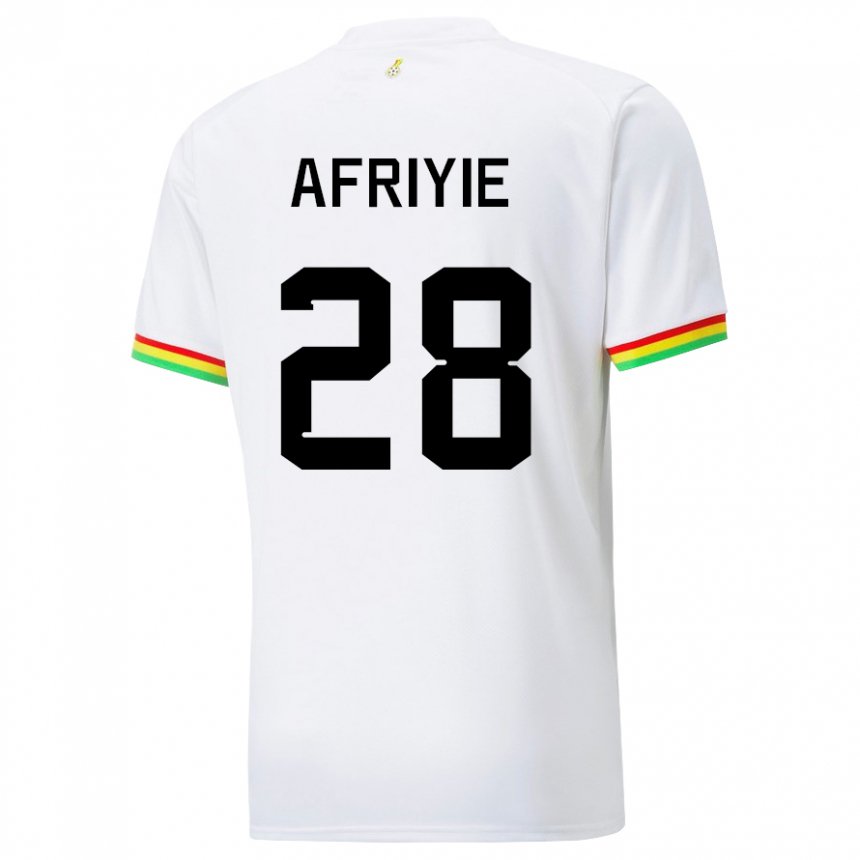 Herren Ghanaische Daniel Afriyie #28 Weiß Heimtrikot Trikot 22-24 T-shirt Österreich