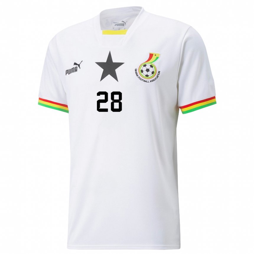 Herren Ghanaische Daniel Afriyie #28 Weiß Heimtrikot Trikot 22-24 T-shirt Österreich