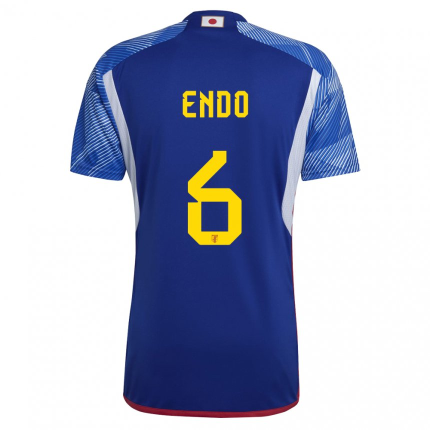 Herren Japanische Wataru Endo #6 Königsblau Heimtrikot Trikot 22-24 T-shirt Österreich