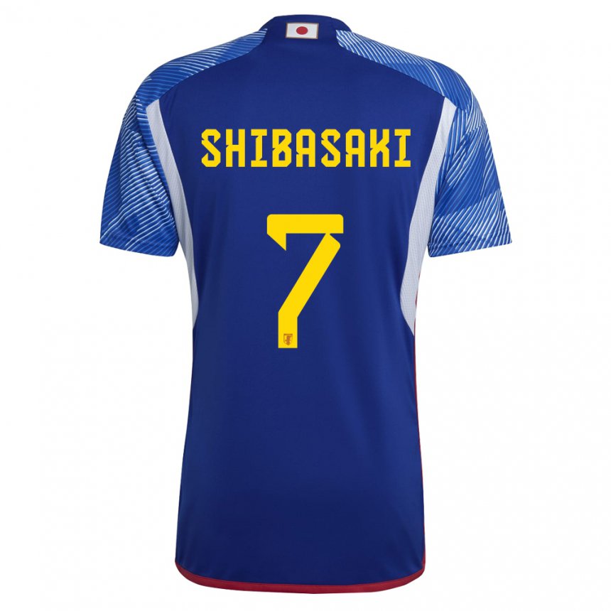 Herren Japanische Gaku Shibasaki #7 Königsblau Heimtrikot Trikot 22-24 T-shirt Österreich