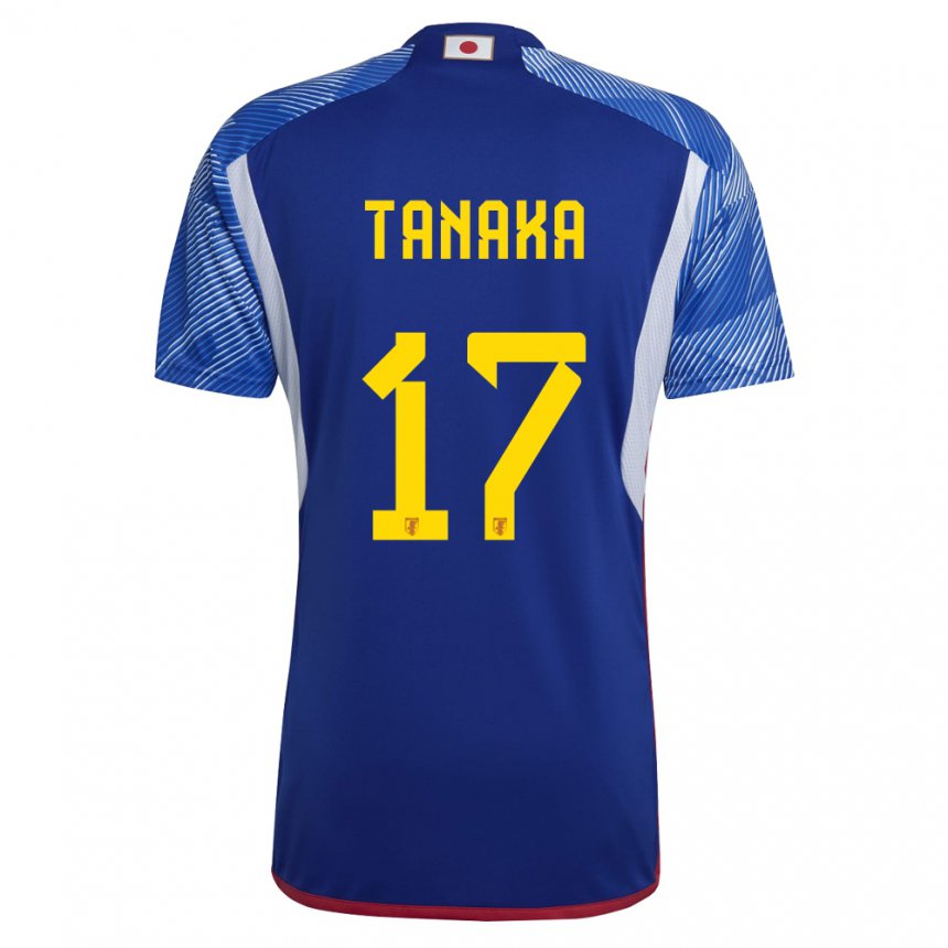 Herren Japanische Ao Tanaka #17 Königsblau Heimtrikot Trikot 22-24 T-shirt Österreich