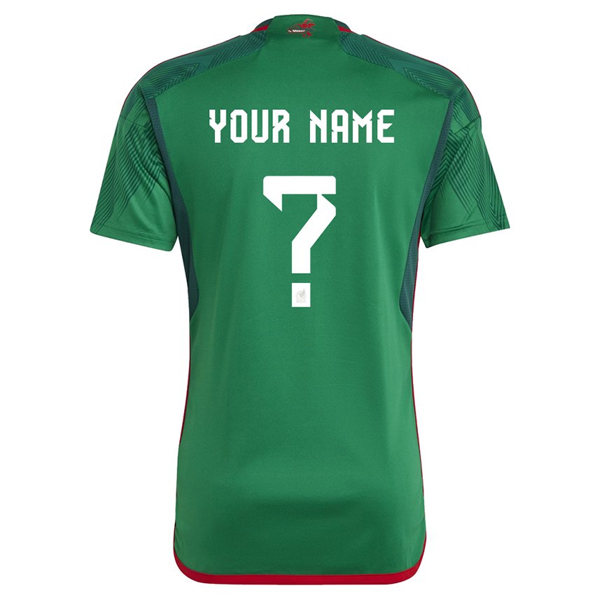 Herren Mexikanische Ihren Namen #0 Grün Heimtrikot Trikot 22-24 T-shirt Österreich