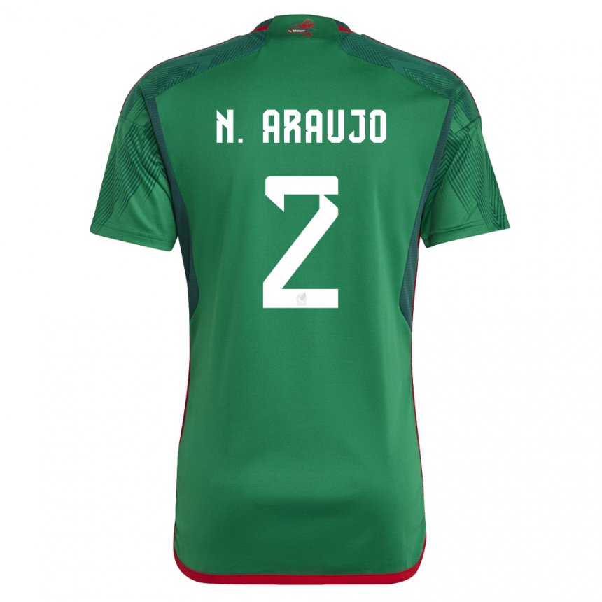 Herren Mexikanische Nestor Araujo #2 Grün Heimtrikot Trikot 22-24 T-shirt Österreich